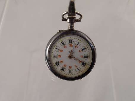 Montre pendentif le boitier argent 900°/°°° le dos