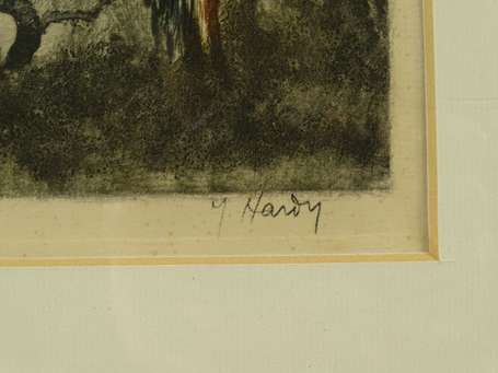 HARDY Jean (1880- ) - Femme à l'ombrelle et 
