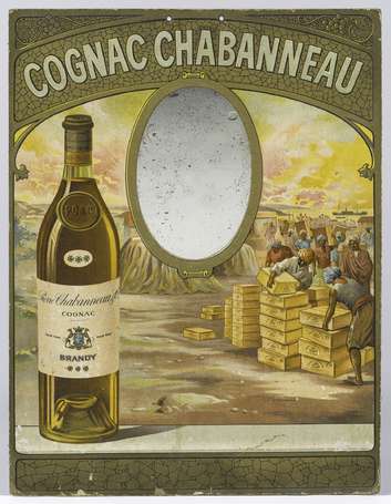 COGNAC CHABANNEAU : Panonceau lithographié faisant
