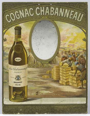 COGNAC CHABANNEAU : Panonceau lithographié faisant