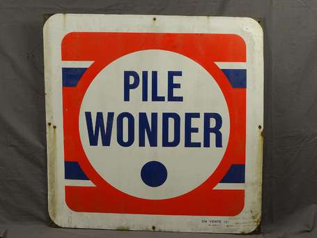 PILE WONDER : grande plaque émaillée plate à 