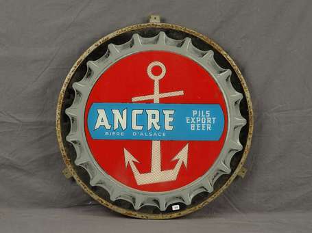 ANCRE PILS : Fixé sous verre dans son châssis 
