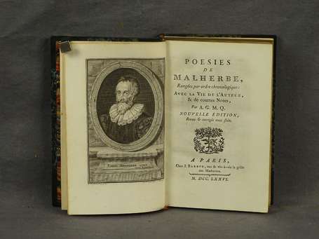 MALHERBE - Poésies de Malherbe, rangées par ordre 