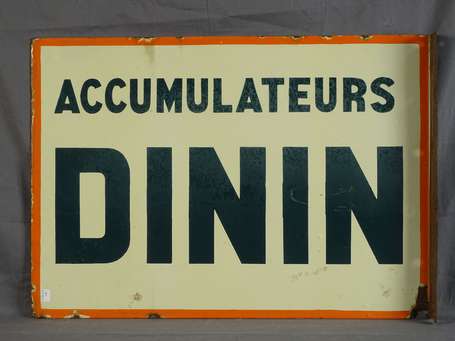 ACCUMULATEURS DININ : Plaque émaillée double-face 