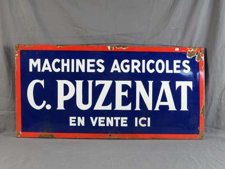 C.PUZENAT Machines Agricoles :  Plaque émaillée à 