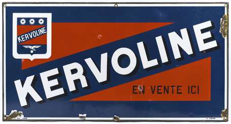 KERVOLINE : Plaque émaillée à rebords. Email Ed.