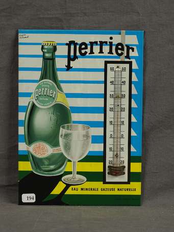 PERRIER : Thermomètre glassoïd illustré d'après 