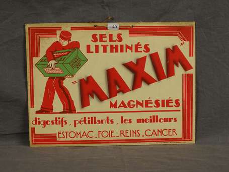 « MAXIM » Sels Lithinés Magnésiés : Panonceau 