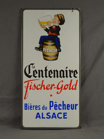 BIÈRE DU PÊCHEUR /CENTENAIRE FISCHER-GOLD : Plaque
