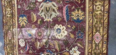 Fragment de tapis Agra (chaîne et trame en coton, 
