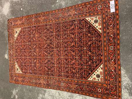 Tapis Sarouk (chaîne et trame en coton, velours en