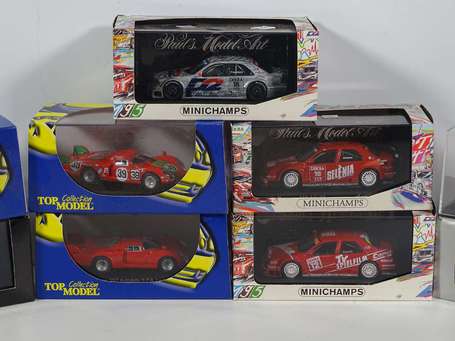 Minichamps/top model - 9 voitures en boite