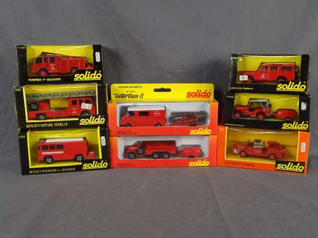 Solido - 8 vehicules de pompier, neuf en boite 