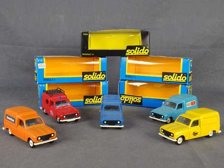 Solido - 5 voitures Renault 4 commerciales et 