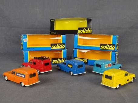 Solido - 5 voitures Renault 4 commerciales et 
