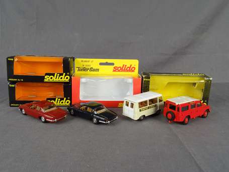 Solido - 4 véhicules en boite - Land Rover pompier