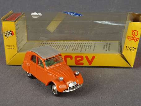 Norev ancien - Citroen 2Ch luxe, couleur orange, 