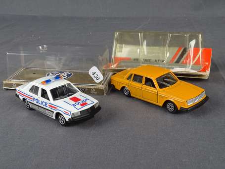 Norev jet car métal - RLT 18 police et volvo 264  