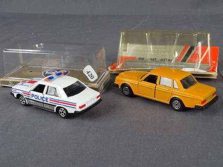 Norev jet car métal - RLT 18 police et volvo 264  