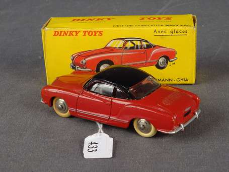 Dinky toys France - VW Karmann, couleur rouge, 