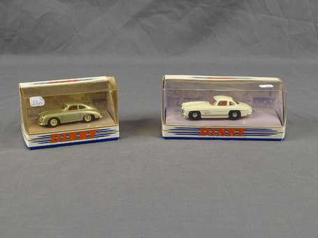 Dinky Matchbox - 2 modèles Porche 356A et Mercedes