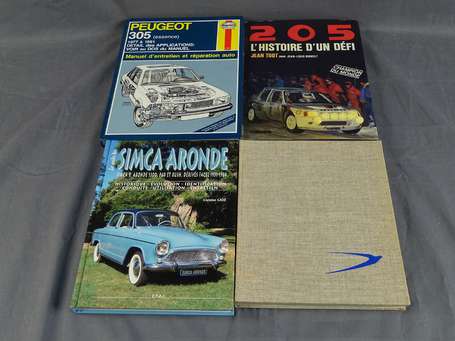 4 livres - 2 sur Simca et 2 sur Peugeot