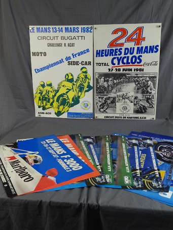 Le Mans - 10 affiches Grand prix de France moto, 2