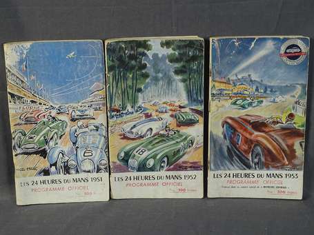 24 H du Mans - Programmes 1951/1952/1953, complets