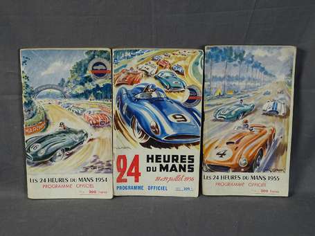 24 H du Mans - Programmes 1954/1955/1956, complets
