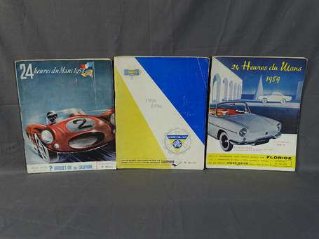 24 H du Mans - Programmes 1957/1958/1959, complets