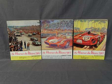 24 H du Mans - Programmes 1960/1961/1962, complets
