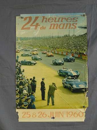 24 H du Mans - Affiche  du 24&25 juin 1960 - 59x40