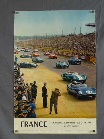 24 H du Mans - Affiche  du 24&25 juin 1960 - 60x40