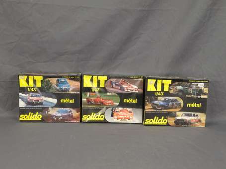 Solido - 3 kits métal en boite citroen CX rallye, 