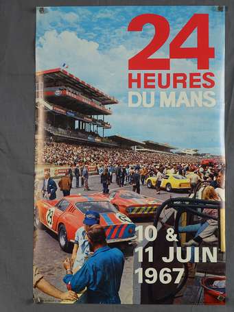 24 H du Mans - Affiche du 10&11 juin 1967 - 58x37 
