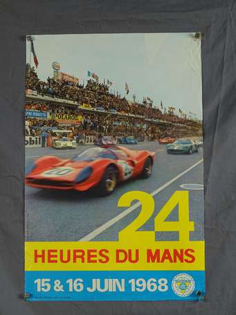 24 H du Mans - Affiche du 15&16 juin 1968 - 60x40 