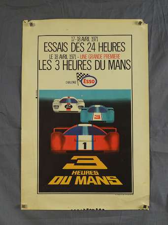 24 H du Mans - Affiche du 17&18 avril 1971 - Essai