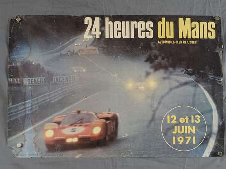 24 H du Mans - Affiche du 12&13 juin 1971 - 60x40 