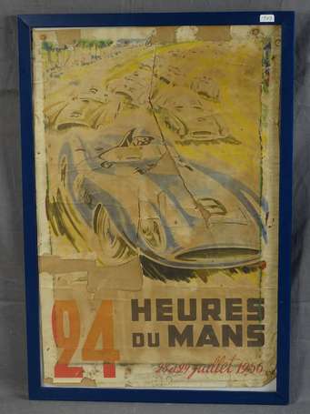 24 H du Mans - Affiche du 28&29 juillet 1956 - 