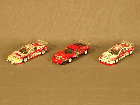 Solido - 3 Ferrari 512 BBN, modèles kits dans un 