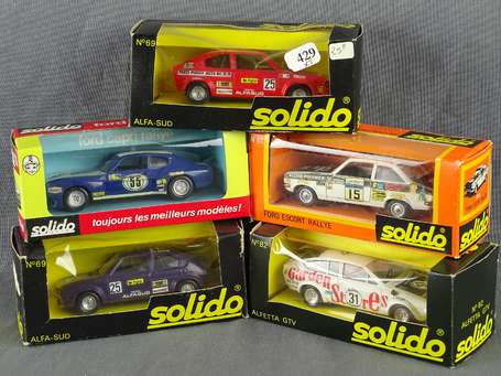 Solido - 5 voitures rallye dont Ford Capri  en 