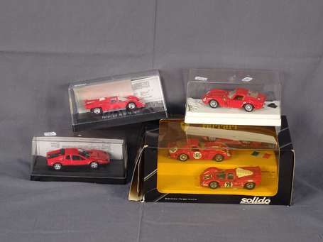 Solido - Coffret Ferrari et trois Ferrari - en 