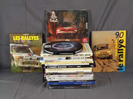 Lot de livres sur les rallyes et F1