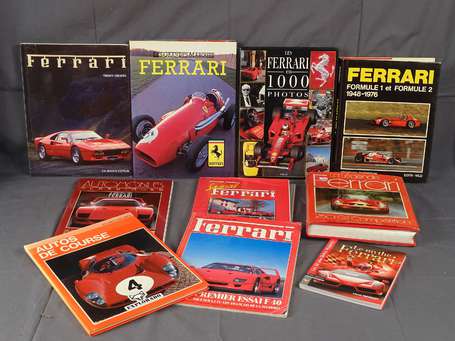 Lot de livres sur la marque Ferrari 