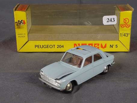 Norev - Peugeot 204, couleur bleu ciel, 