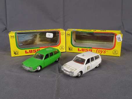 Luso toys - 2 voitures - 1 citroen GS bk  