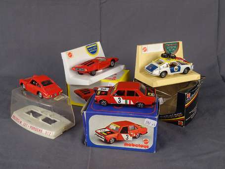 Mebetoys/Politoys - 4 voitures dont Porsche - Neuf