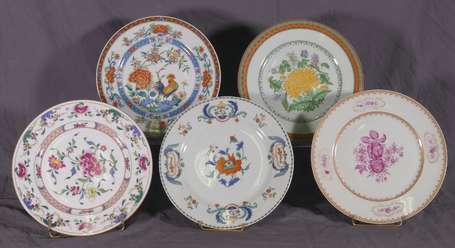 HAVILAND, Limoges - 3 assiettes en porcelaine 