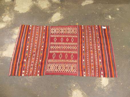 Kilim Merghoum (chaine et trame en laine), 