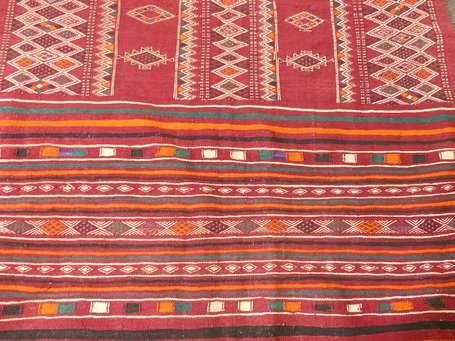 Kilim Merghoum (chaine et trame en laine), 